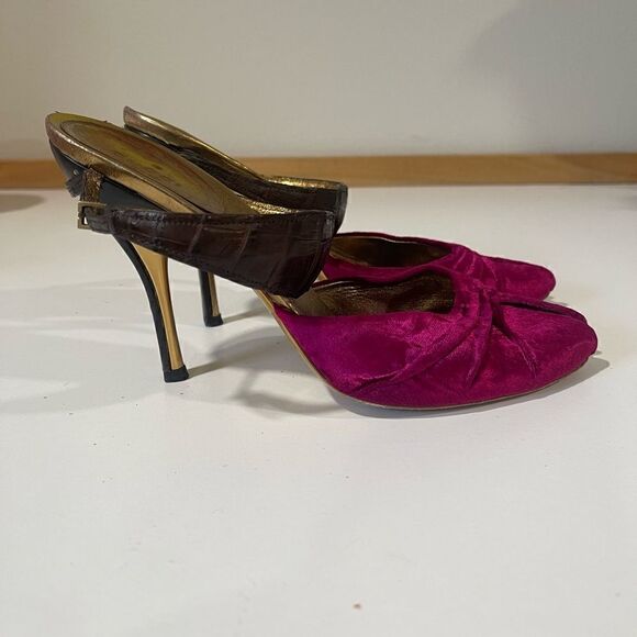 Tom Ford for Gucci Velvet & Crocodile Heels - Picture 6 of 10